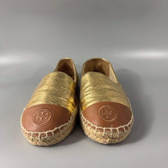 Tory Burch Colorblock Logo Leather Espadrille Flat, Size 8 1/2 - Picture 4 of 14